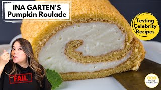 Testing INA GARTENs PUMPKIN ROULADE CAKE [upl. by Eynenihc516]