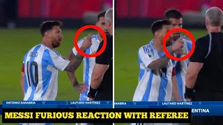 Messi FURIOUS Reaction With Referee [upl. by Eilyr62]