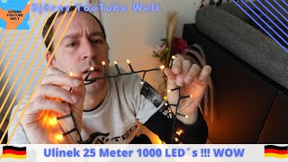 Ulinek 1000 LEDs 25 Meter Lichterkette von Amazon [upl. by Atikihc]