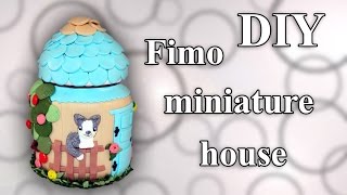 FIMO Haus Polymer Miniature Cottage  Tutorial HDDE ENSub [upl. by Worrell]