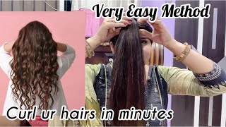 आसान तरीक़े से बालों को curl करें  must watch  how to curl with straightener [upl. by Niamart]