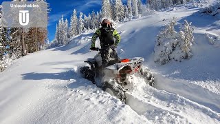 Frozen Playground 🥶❄️ Deep Snow Ride❗ Can Am Renegade [upl. by Fidelia]