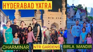 Charminar Hyderabad Aur Birla Temple Hyderabad Aur NTR Gardens Hyderabad  Jyoti Travel Family [upl. by Reiniar545]