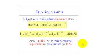 Math Financier 3 Les Taux Proportionnel équivalentMoyenne [upl. by Bekha935]