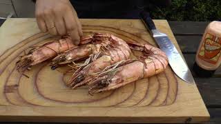 XXXL RIESENGARNELEN Gambas King Prawns vom Grill perfekt GRILLEN Anleitung — Klaus grillt [upl. by Kerril]