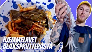 Hjemmelavet pasta med dansk blæksprutte i marinara sauce  Opskrifter  P Clausens Fiskehandel [upl. by Auria]