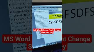 MS Word Create Font Change Shortcut key viral msword excel computer [upl. by Nnov819]