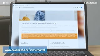 Anmeldung im BayernLabo Serviceportal  BayernLabo [upl. by Suicul796]