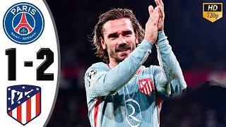 PSG vs Atletico Madrid 12 Highlights amp All Goals 2024 HD [upl. by Bonnice]