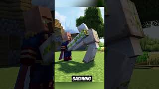 Minecraft Villager Homelander vs Iron Golem minecaft memes sohorts grox [upl. by Cher]