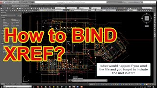 How to Bind XREF to the drawing  Autocad BIND Command [upl. by Dlopoel2]