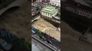 hochwasser wien kanal vienna viral unwetteralarm poplave donau donaukanal [upl. by Ynohtnad778]