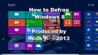 How to Defrag Windows 8  How To Defrag Your Hard Drive Easily [upl. by Ruhnke]