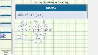 Solve a Quadratic Equations with Fractions by Factoring a not 1 [upl. by Idas980]