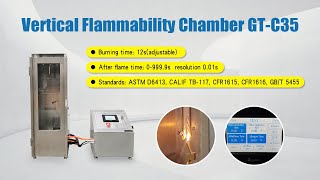 Vertical Flammability Test Chamber GTC35A [upl. by Eikceb101]