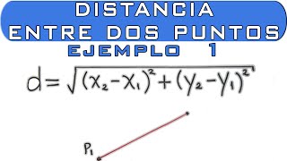 Distancia entre dos puntos Ejemplo 1 [upl. by Anauj447]