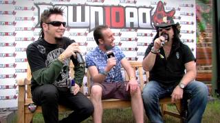 Kerrang Radio Matt Stocks interviews Hell Yeah at Download 2012 [upl. by Eilis]