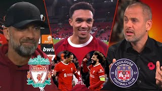 Liverpool vs Toulouse 51 Five Star Win💥Jurgen Klopp And Trent AlexanderArnold Reaction🔥 [upl. by Ahsital394]