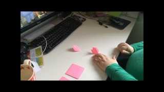 folding a tulip with post it notes [upl. by Lednyc115]