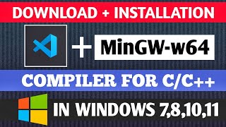 Install amp Configure VS Code With MinGW Compiler CC Tutorial Hindi [upl. by Leamaj]