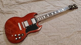 Полный обзор сборки и звука доработанной китайской реплики Gibson SG коричневой [upl. by Nannek413]