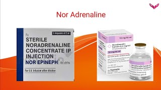 Nor Adrenaline  Nor Epinephrine  Uses of Nor Adrenaline in critical settings Dosage calculation [upl. by Kiona596]