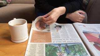 ASMR Newspaper Page Turning Sipping Coffee Intoxicating Sounds Sleep Help Relaxation [upl. by Bari790]