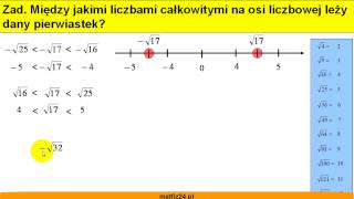 Szacowanie pierwiastków ze znakiem minus  Pierwiastkowanie  Matfiz24pl [upl. by Jamal]