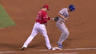 LADLAA Angels challenge Richards pickoff throw [upl. by Femmine]