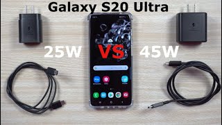 Samsung S24  S23  S22 Ultra Charger  25 W Vs 45 W Vs 65 W Complete Testing Which One To Buy [upl. by Eatnwahs]