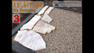 DOKU Teil 3 Anleitung zum verlegen von Estrich für Terrassenplatten Polygonalplatten [upl. by Neyuh]