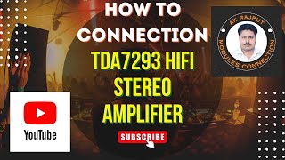 How To connection TDA7293 HIFI Stereo Audio Amplifier Board [upl. by Irtimid247]