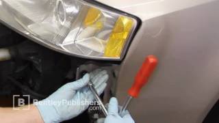 Audi A6 C5 19982004  Front lock carrier service position placement  DIY Repair [upl. by Nnylyak]