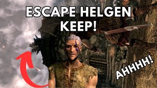 Escaping Helgen Keep  Skyrim Gameplay [upl. by Isador]