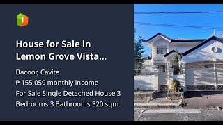 House for Sale in Lemon Grove Vista Verde Exec Village Molino Bacoor Cavite [upl. by Aisetal]