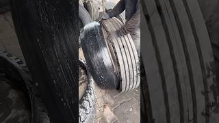 removing the outer casing of a retreaded tire。 [upl. by Nerwal]