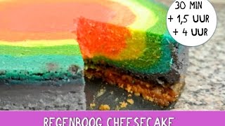 Prachtige taart Regenboogtaart Rainbow cheesecake [upl. by Rosalee]