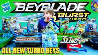 We Got All The New Hasbro Beyblades SO MANY BEYS Epic Beyblade Burst Turbo Unboxing [upl. by Hsina]