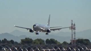 Alaska Airlines 737890 N569AS75th Anniversary Livery arrives at Las Vegas [upl. by Ahsekad202]