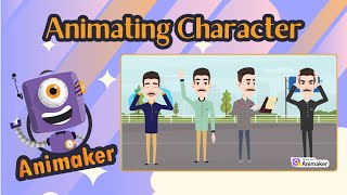 Character Animation in Animaker  Smart Move Actions amp Action Plus Tutorial  Computerlab [upl. by Ynffit]