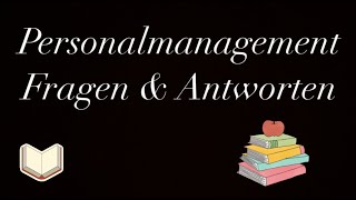 Personalmanagement Fragen amp Antworten [upl. by Newo]