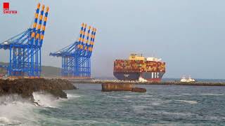 MSC ORION IS LEAVING VIZHINJAM INTERNATIONAL SEAPORT THIRUVANANTHAPURAM [upl. by Enomal858]