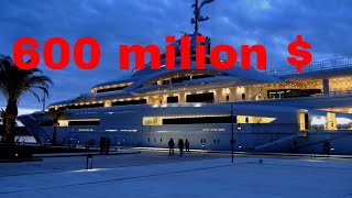 600 Milion Luxury Yacht  Amazing Interior  130 m [upl. by Anrym]