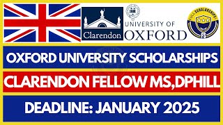 Clarendon Scholarships 2025 at Oxford University Fully Funded Masters DPhill Apply Free Online Now [upl. by Fosdick]