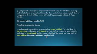 Ep 97 PreReg Practice Question 7 Dosage Calculations Pharmacology [upl. by Clyde492]