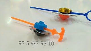 small Beyblade RS 5 rupees Beyblade vs RS 10 rupees Beyblade Who will win [upl. by Polivy]