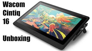 Unboxing BRAND NEW Wacom Cintiq 16 2019  Setup amp First Impressions plus Drawing Demo [upl. by Butcher708]