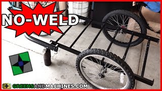 Quick amp Easy NoWeld Bicycle Trailer Build [upl. by Norty]