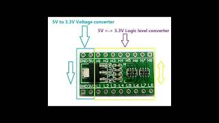 8Ch 33V 5V Converter amp AMS1117 DC Board for arduiuo IIC I2C UART Logic Level [upl. by Ynnattirb]