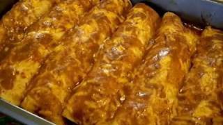 Real Beef Enchiladas Spanish Rice Refried Beans [upl. by Lemmuela]